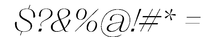 PPRightSans WideFineItalic Instance Font OTHER CHARS