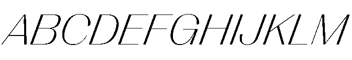 PPRightSans WideFineItalic Instance Font UPPERCASE