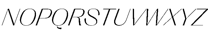 PPRightSans WideFineItalic Instance Font UPPERCASE