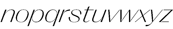 PPRightSans WideFineItalic Instance Font LOWERCASE