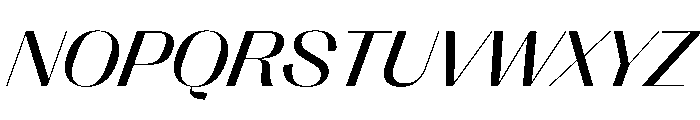 PPRightSans WideRegularItalic Instance Font UPPERCASE