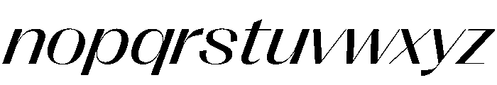 PPRightSans WideRegularItalic Instance Font LOWERCASE