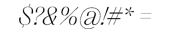 PPRightSansCasual FineItalic Instance Font OTHER CHARS