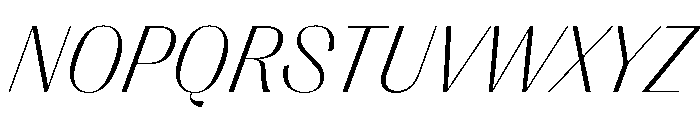 PPRightSansCasual FineItalic Instance Font UPPERCASE