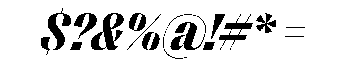 PPRightSansCompact DarkItalic Instance Font OTHER CHARS