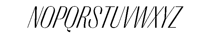 PPRightSansNarrow FineItalic Instance Font UPPERCASE