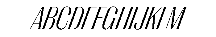 PPRightSansNarrow LightItalic Instance Font UPPERCASE