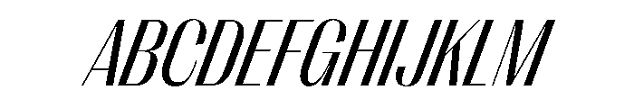 PPRightSansNarrow RegularItalic Instance Font UPPERCASE