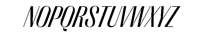 PPRightSansNarrow RegularItalic Instance Font UPPERCASE