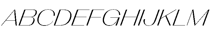 PPRightSansSpatial FineItalic Instance Font UPPERCASE