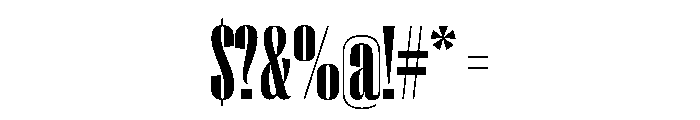 PPRightSansTall Dark Instance Font OTHER CHARS