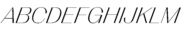 PPRightSansWide FineItalic Instance Font UPPERCASE