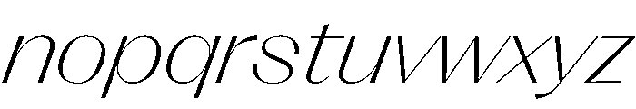 PPRightSansWide FineItalic Instance Font LOWERCASE