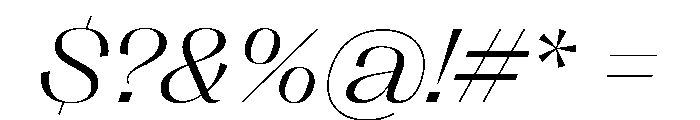 PPRightSansWide LightItalic Instance Font OTHER CHARS