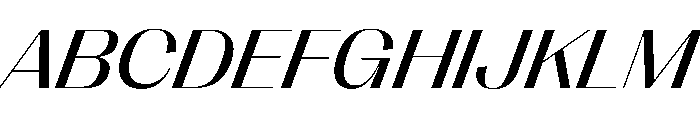 PPRightSansWide RegularItalic Instance Font UPPERCASE
