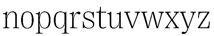 PPRightSerif Fine Font LOWERCASE