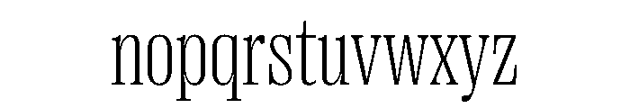 PPRightSerif NarrowFine Instance Font LOWERCASE