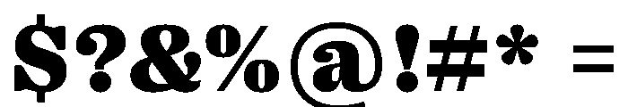 PPRightSerifCasual Black Instance Font OTHER CHARS