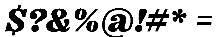 PPRightSerifItalic Black Instance Font OTHER CHARS