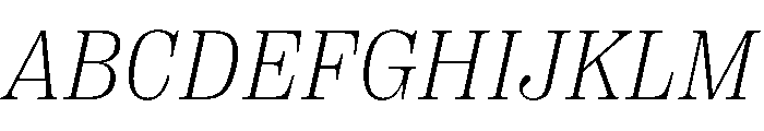 PPRightSerifItalic Fine Instance Font UPPERCASE