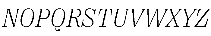 PPRightSerifItalic Fine Instance Font UPPERCASE