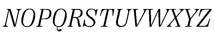 PPRightSerifItalic Light Instance Font UPPERCASE