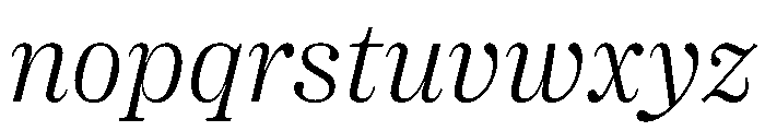 PPRightSerifItalic Light Instance Font LOWERCASE