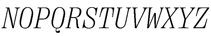 PPRightSerifMono FineItalic Font UPPERCASE