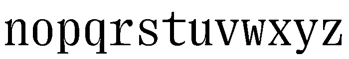 PPRightSerifMono Regular Instance Font LOWERCASE
