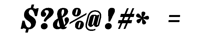 PPRightSerifMonoItalic Black Instance Font OTHER CHARS