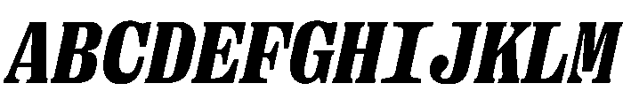 PPRightSerifMonoItalic Black Instance Font UPPERCASE