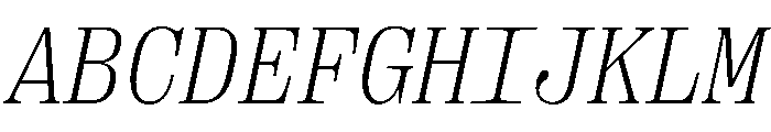 PPRightSerifMonoItalic Fine Instance Font UPPERCASE