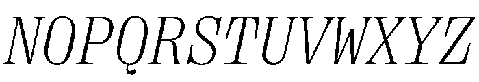 PPRightSerifMonoItalic Fine Instance Font UPPERCASE