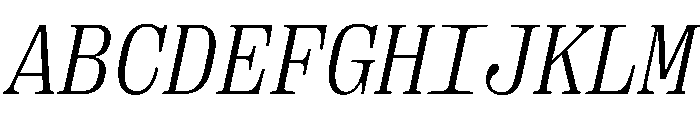 PPRightSerifMonoItalic Light Instance Font UPPERCASE