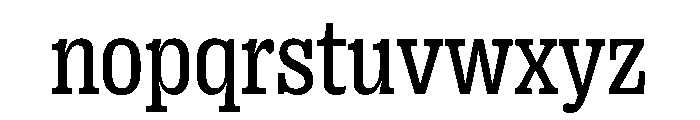 PPRightSlab CompactRegular Instance Font LOWERCASE