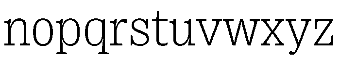PPRightSlab Fine Font LOWERCASE