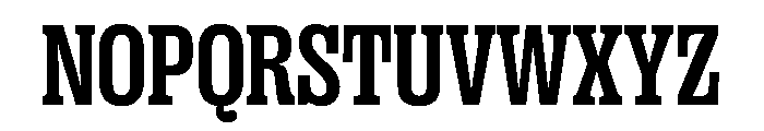 PPRightSlab NarrowBold Instance Font UPPERCASE