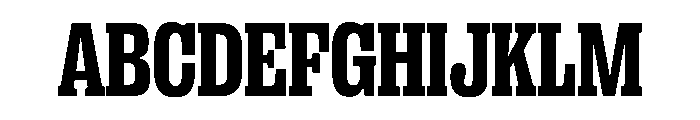 PPRightSlab NarrowDark Instance Font UPPERCASE
