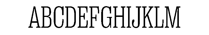 PPRightSlab NarrowFine Instance Font UPPERCASE
