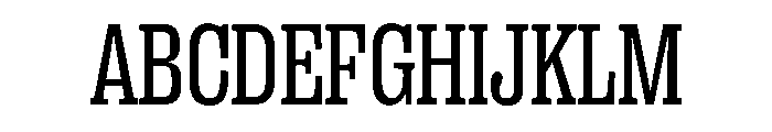 PPRightSlab NarrowRegular Instance Font UPPERCASE