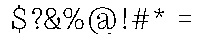 PPRightSlabCasual Fine Instance Font OTHER CHARS