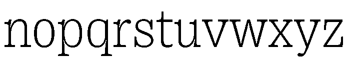 PPRightSlabCasual Fine Instance Font LOWERCASE