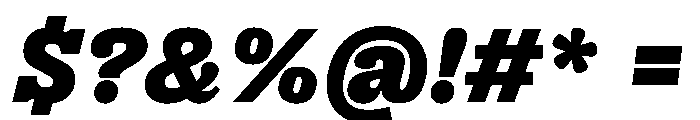 PPRightSlabItalic Black Instance Font OTHER CHARS