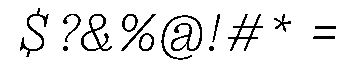 PPRightSlabItalic Fine Instance Font OTHER CHARS