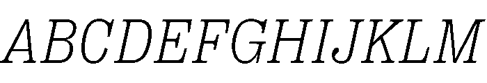 PPRightSlabItalic Fine Instance Font UPPERCASE