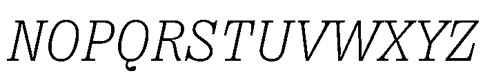 PPRightSlabItalic Fine Instance Font UPPERCASE