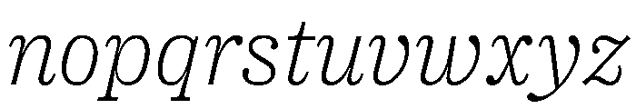 PPRightSlabItalic Fine Instance Font LOWERCASE