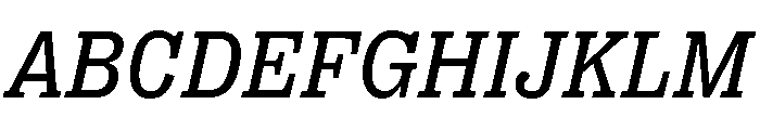 PPRightSlabItalic Regular Instance Font UPPERCASE