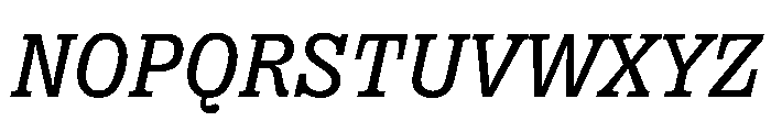 PPRightSlabItalic Regular Instance Font UPPERCASE