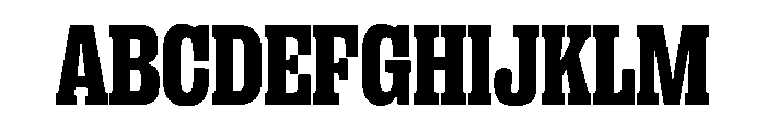 PPRightSlabNarrow Black Instance Font UPPERCASE